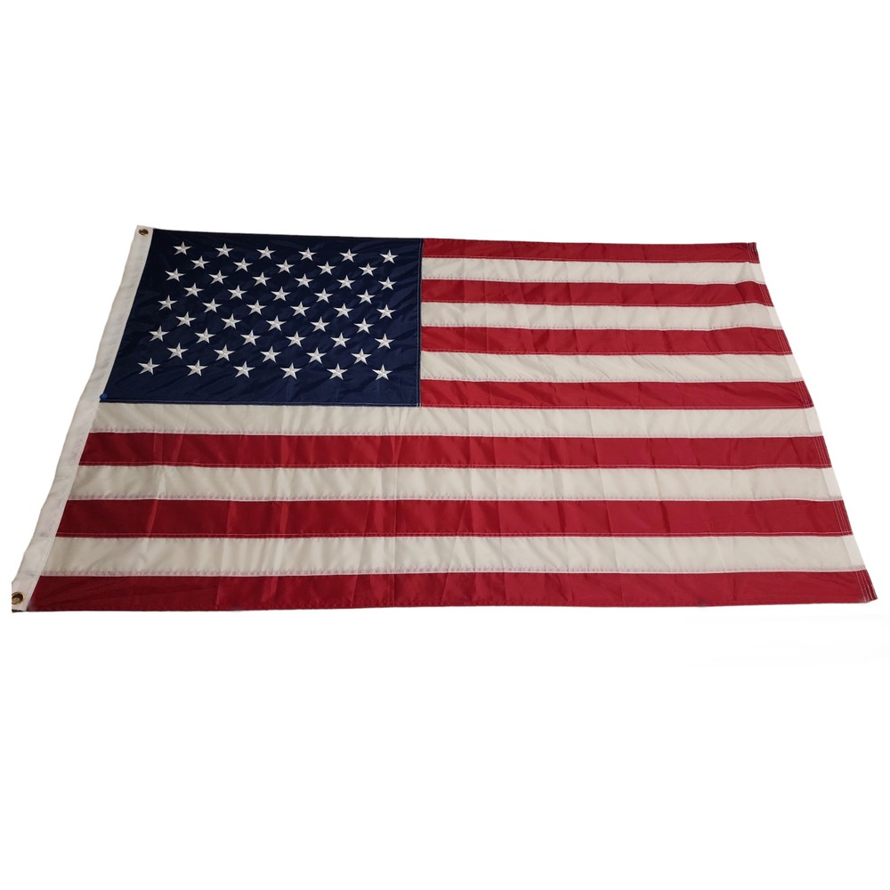 American Flag 3x5, Embroidered Star, Sewn Stripe, Brass Grommet, Outside US flag - Picture 3 of 3